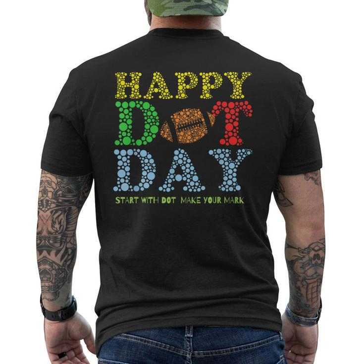 Polka Dot Football Lover Player Happy International Dot Day Men's T-shirt Back Print