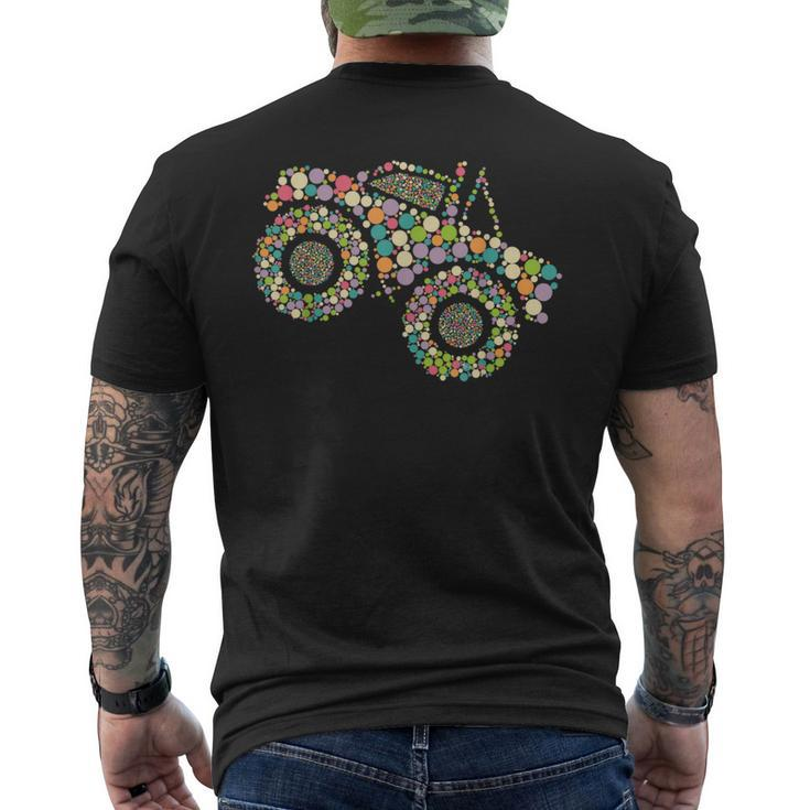 Polka Dot Monster Truck Dot Day Men's T-shirt Back Print