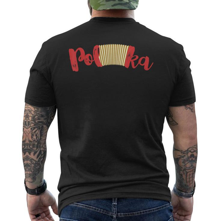 Polka Music Accordion Polka Lover Men's T-shirt Back Print