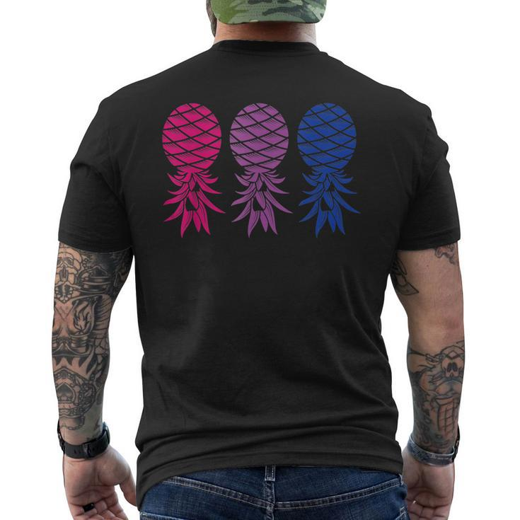 Polyamory And Upside Down Pineapple Bisexual Lgbt  Mens Back Print T-shirt