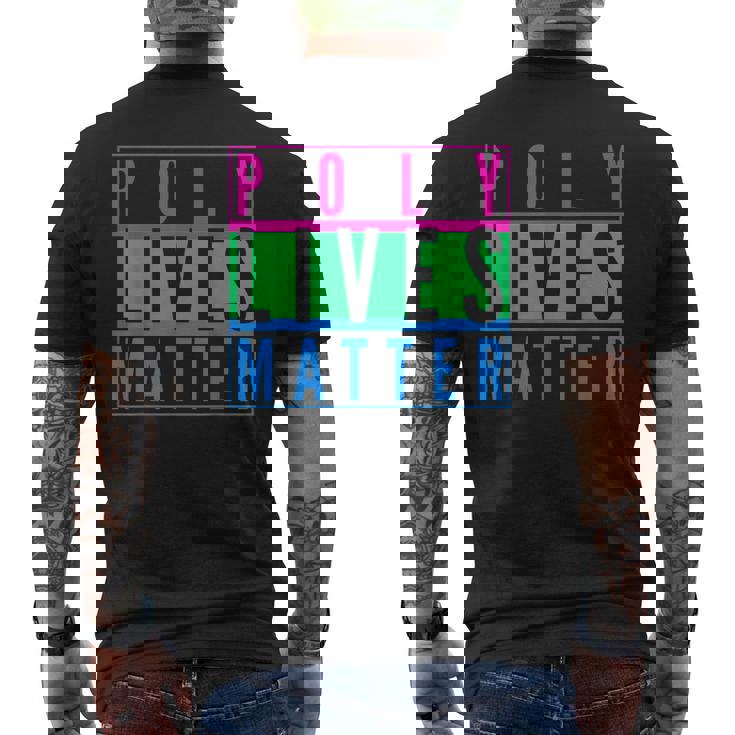 Polysexual Poly Lives Matter Lgbt Gay Pride Social Justice  Mens Back Print T-shirt