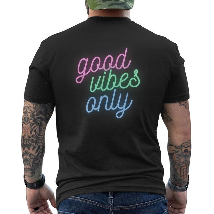 Polysexual Pride Good Vibes Lgbtq Poly Flag Lgbtqia Gift  Mens Back Print T-shirt