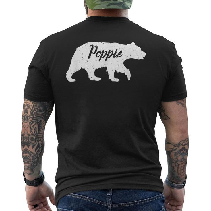 Poppie Grandpa Poppie Bear Men's Back Print T-shirt