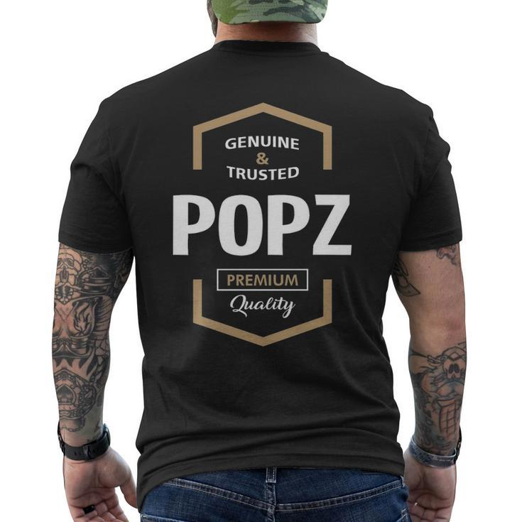 Popz Grandpa Gift Genuine Trusted Popz Quality Mens Back Print T-shirt