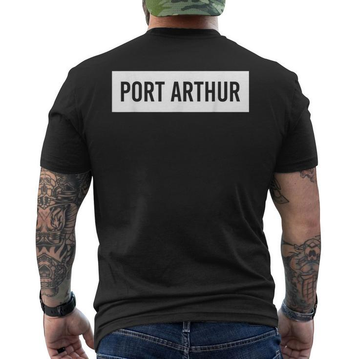 Port Arthur Tx Texas City Home Roots Usa Men's T-shirt Back Print