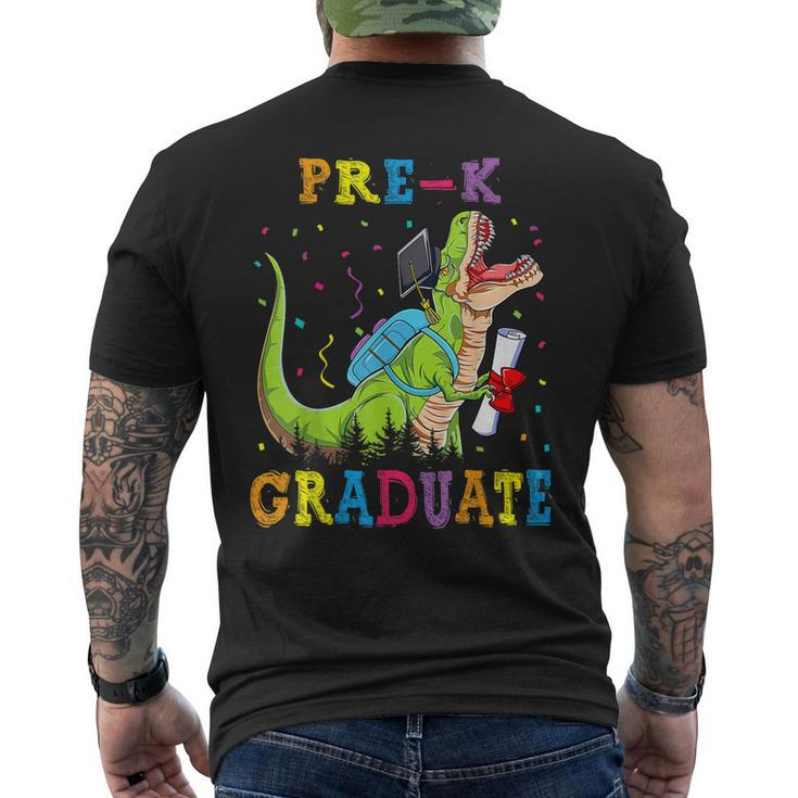 Pre K Graduate Dinosaur Trex Pre K Graduation Men's Back Print T-shirt