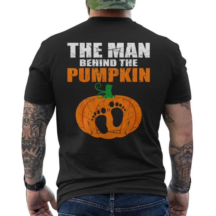 Pregnant Halloween Costume For Dad Expecting Lil Pumpkin Men's T-shirt Back Print