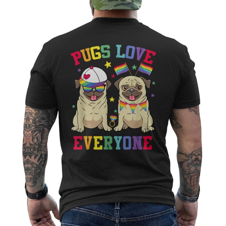 Pride Parade Pugs Love Everyone Lgbt Pugs Gay Pride Lgbt  Mens Back Print T-shirt