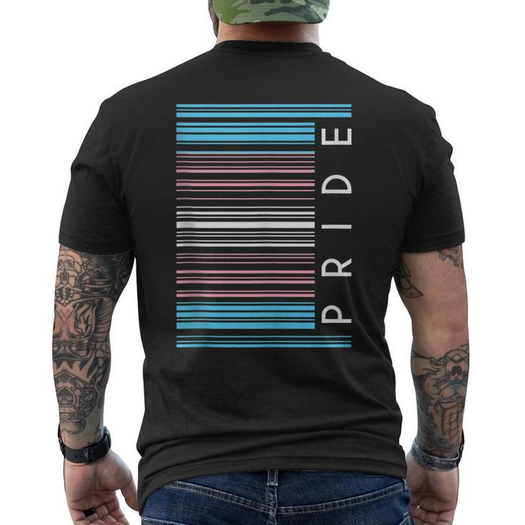 Pride Trans Barcode Lgbt Social Justice Human Rights Men's T-shirt Back Print