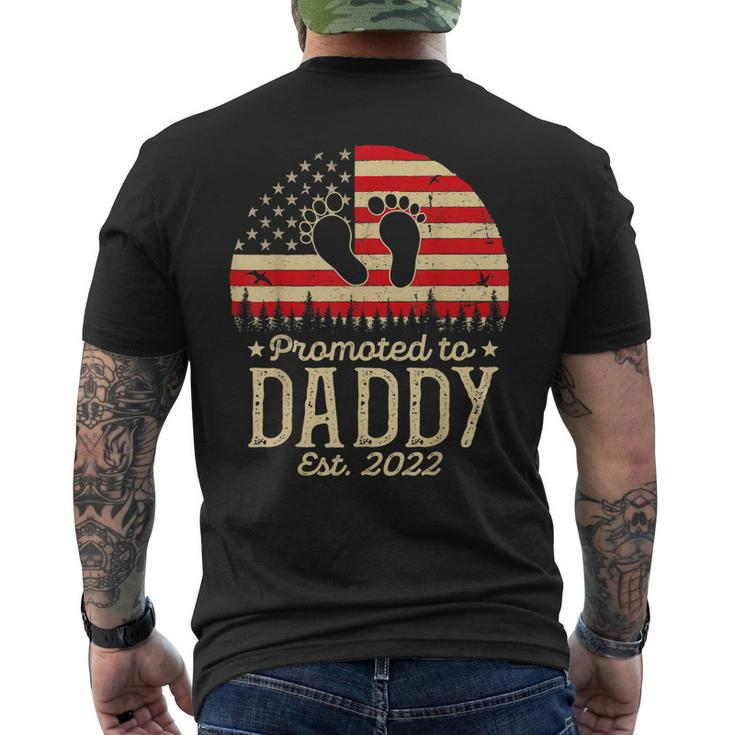 Promoted To Daddy 2022 First Time Fathers Day New Dad Men's Back Print T-shirt