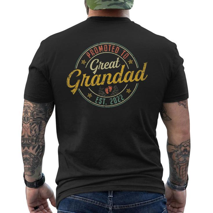 Promoted To Great Grandad 2022 Fathers Day First New Grandpa   Grandpa Funny Gifts Mens Back Print T-shirt