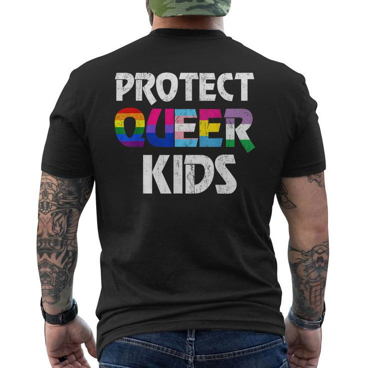 Protect Queer Youth Lgbt Awareness Gay Lesbian Pride  Mens Back Print T-shirt