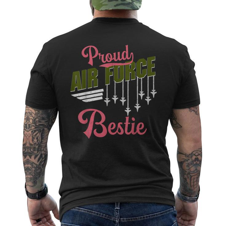 Proud Air Force Bestie Best Friend Pride Military Family Men's Back Print T-shirt