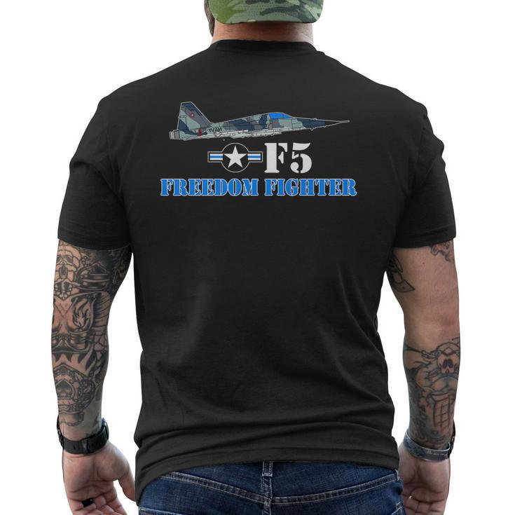 Proud Air Force Fighter Airplane F5 Freedom Fighter Men's Back Print T-shirt