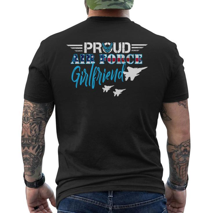 Proud Air Force Girlfriend Us Military Veteran Day Men's Back Print T-shirt