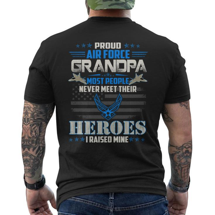 Proud Air Force Grandpa Usair Force Veterans Day Men's Back Print T-shirt