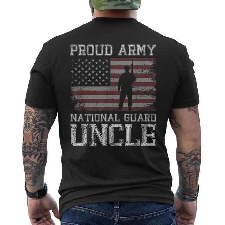 Proud Army National Guard Uncle Us Military Men's Back Print T-shirt