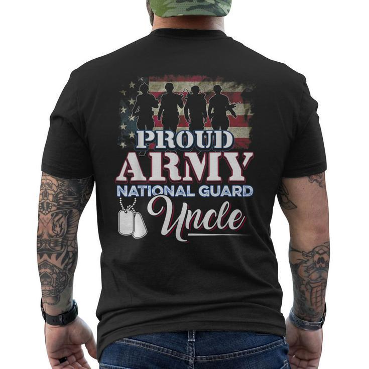 Proud Army National Guard Uncle Veteran Men's Back Print T-shirt