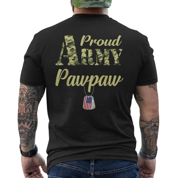 Proud Army Pawpaw Military Pride Men's Back Print T-shirt