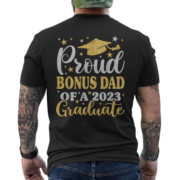Proud Bonus Dad Of A 2023 Graduate Senior 2023 Graduation Mens Back Print T-shirt