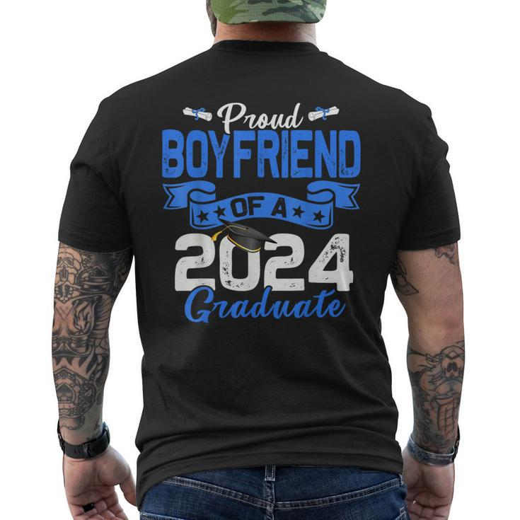 Proud Boyfriend Of A Class Of 2024 Graduate For Graduation Men's T-shirt Back Print