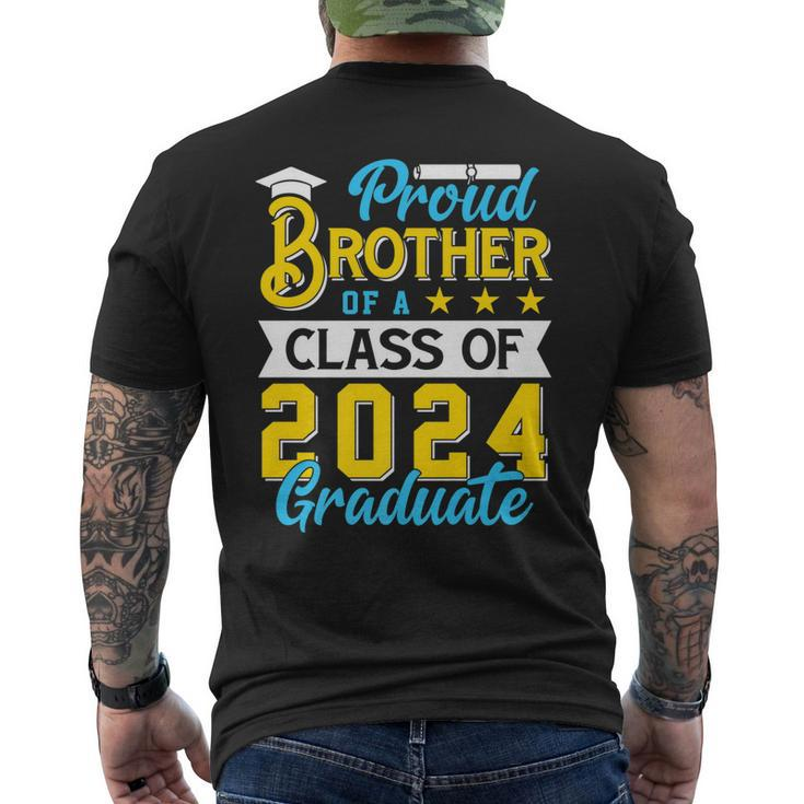 Proud Brother Of A Class Of 2024 Graduate Senior 2024 Men's Back Print T-shirt
