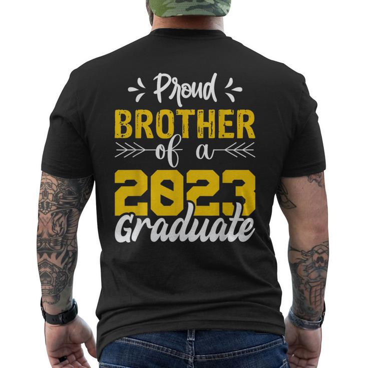 Proud Brother Of A 2023 Graduate Graduation Family Funny Gifts For Brothers Mens Back Print T-shirt