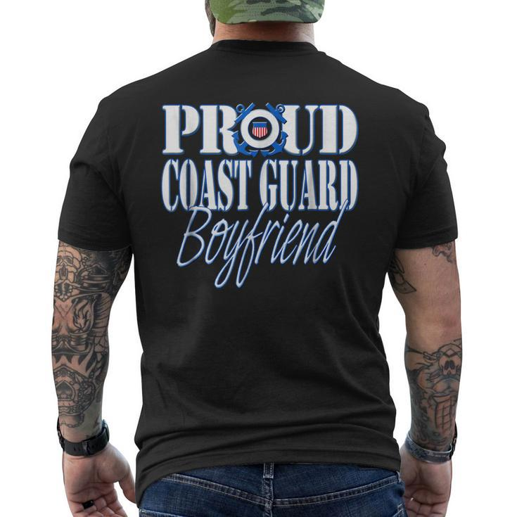 Proud Coast Guard Boyfriend Us Military Men Funny Military Gifts Mens Back Print T-shirt