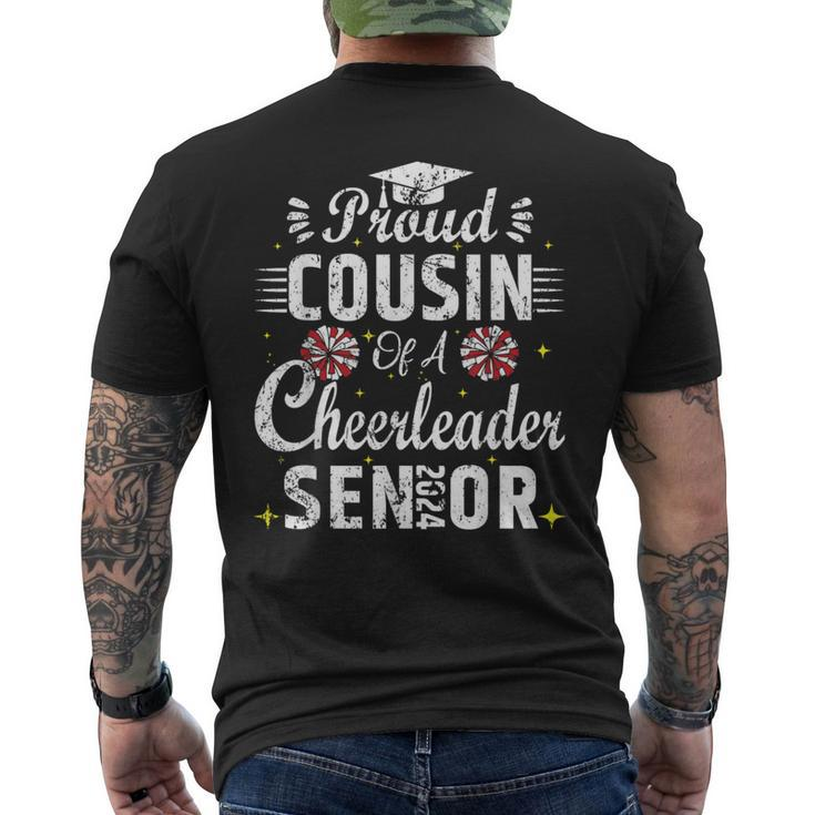 Proud Cousin Of Cheerleader Senior 2024 Senior Cheer Cousin Men's T-shirt Back Print