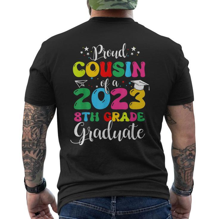 Proud Cousin Of A 2023 8Th Grade Graduate Funny Family Lover  Mens Back Print T-shirt