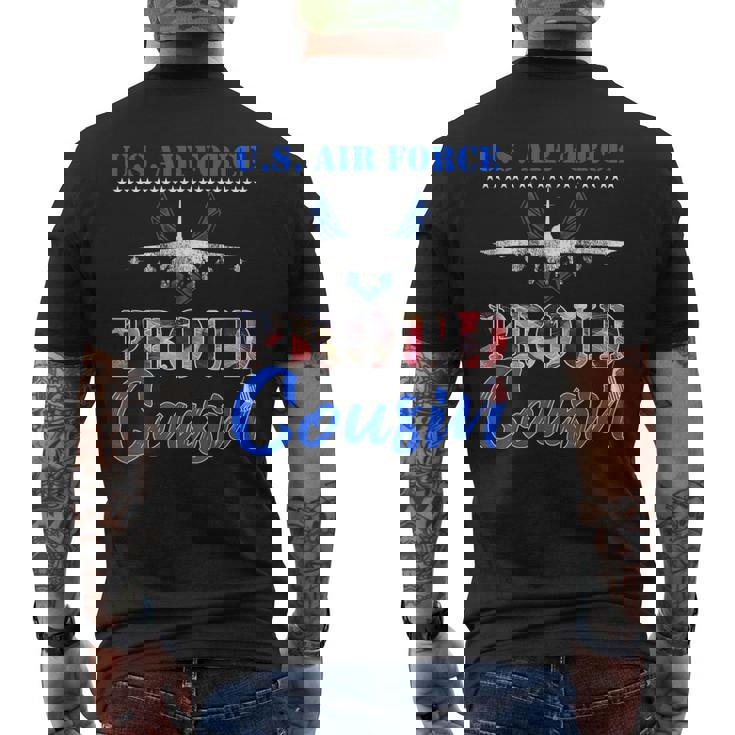 Proud Cousin Us Air Force Stars Air Force Family Men's Back Print T-shirt