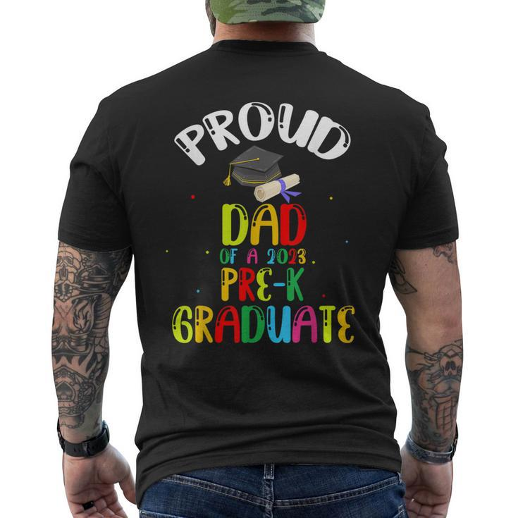 Proud Dad Of Preschool Graduate 2023 School Prek Graduation Men's Back Print T-shirt