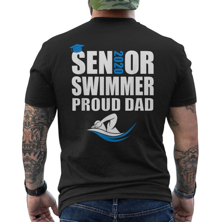 Proud Dad Senior Swimmer Class Of 2020 Swim Team Sport Men's Back Print T-shirt