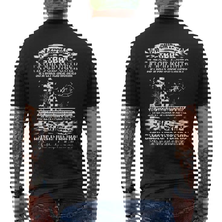 Im A Proud Dad Of A Stubborn Tattooed Daughter Men's Back Print T-shirt