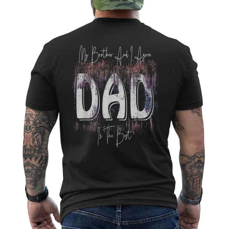 Proud Dad Of Twins Dad Is The Best Father Day From Son Men's Back Print T-shirt