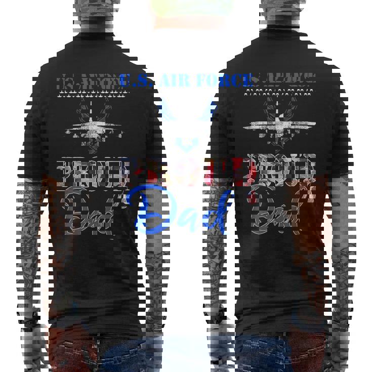 Proud Dad Us Air Force Stars Air Force Family Men's Back Print T-shirt