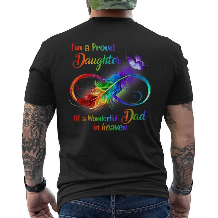 Im A Proud Daughter Of A Wonderful Dad In Heaven Men's Back Print T-shirt