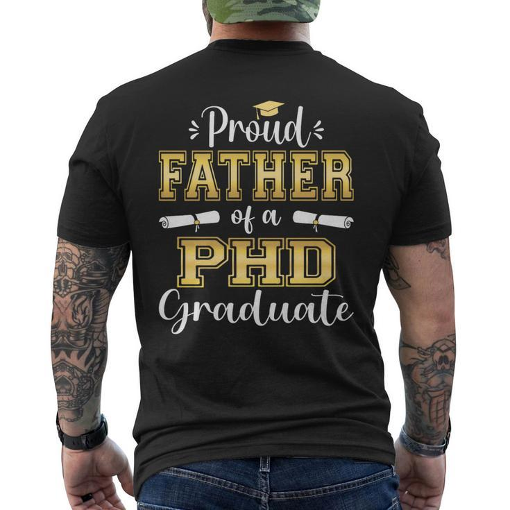 Proud Father Class Of 2023 Phd Graduate Doctorate Graduation   Mens Back Print T-shirt