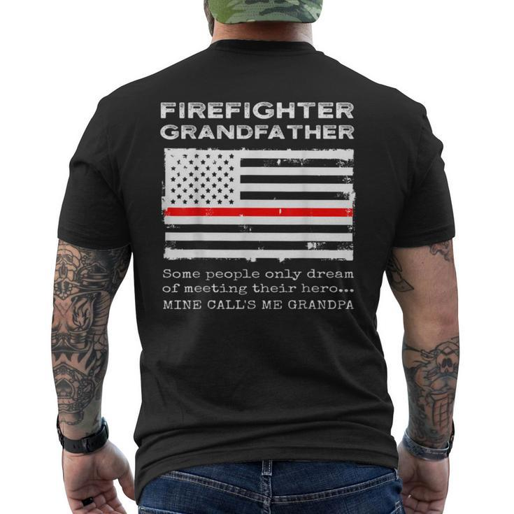 Proud Firefighter Grandfather Fireman Grandpa Men's Back Print T-shirt