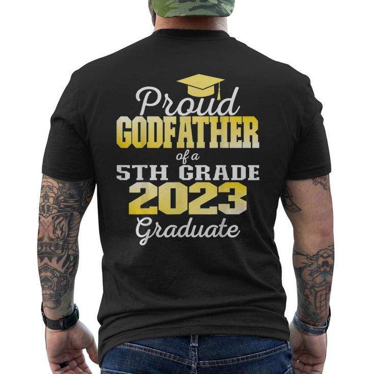 Proud Godfather Of 5Th Grade Graduate 2023 Family Graduation Men's Back Print T-shirt