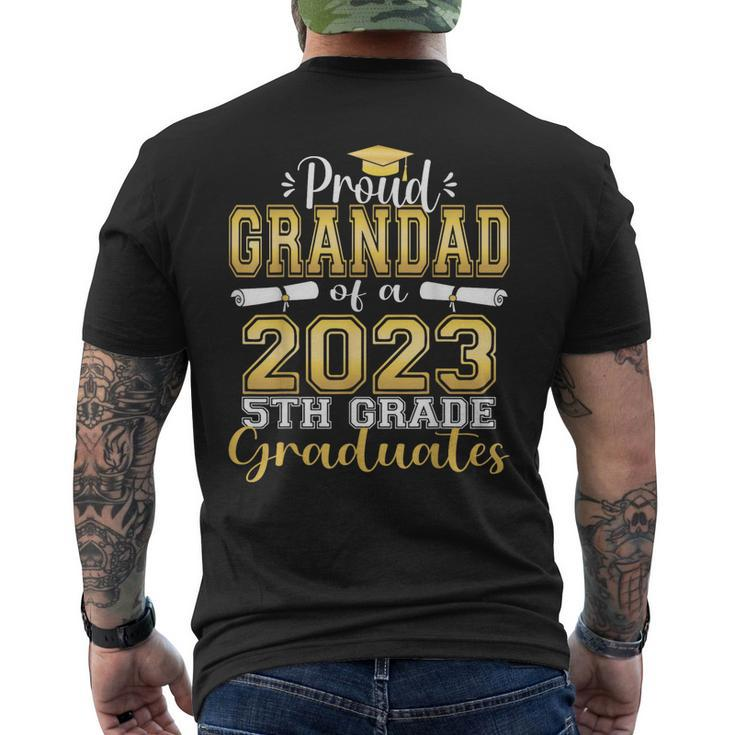 Proud Grandad Of 5Th Grade Graduate 2023 Family Graduation Men's Back Print T-shirt