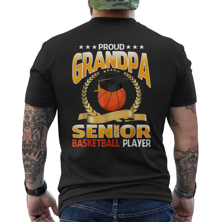 Proud Grandpa Senior Class Of 2023 Basketball Player Men's Back Print T-shirt