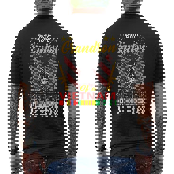 Proud Grandson Of A Vietnam Veteran Proud Vietnam Veterans Men's Back Print T-shirt