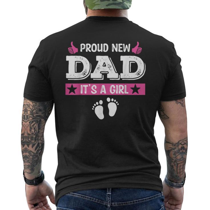 Proud New Dad Its A Girl Cute Baby Fathers Day Men's Back Print T-shirt