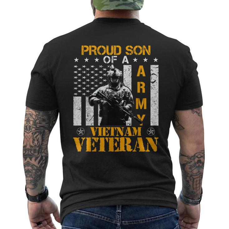 Proud Son Of A Army Vietnam Veteran Cool Men's Back Print T-shirt