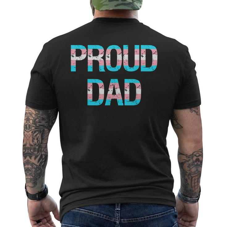 Proud Trans Dad Transgender Pride Flag Lgbt Father For Women Men's Back Print T-shirt