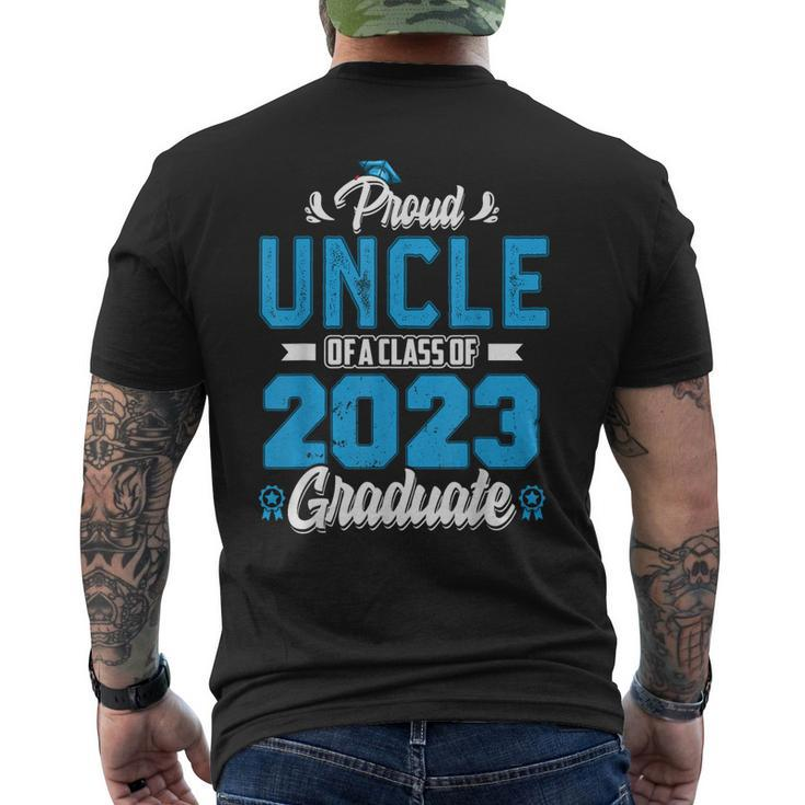 Proud Uncle Of A Class Of 2023 Graduate Graduation Party Men Men's Back Print T-shirt