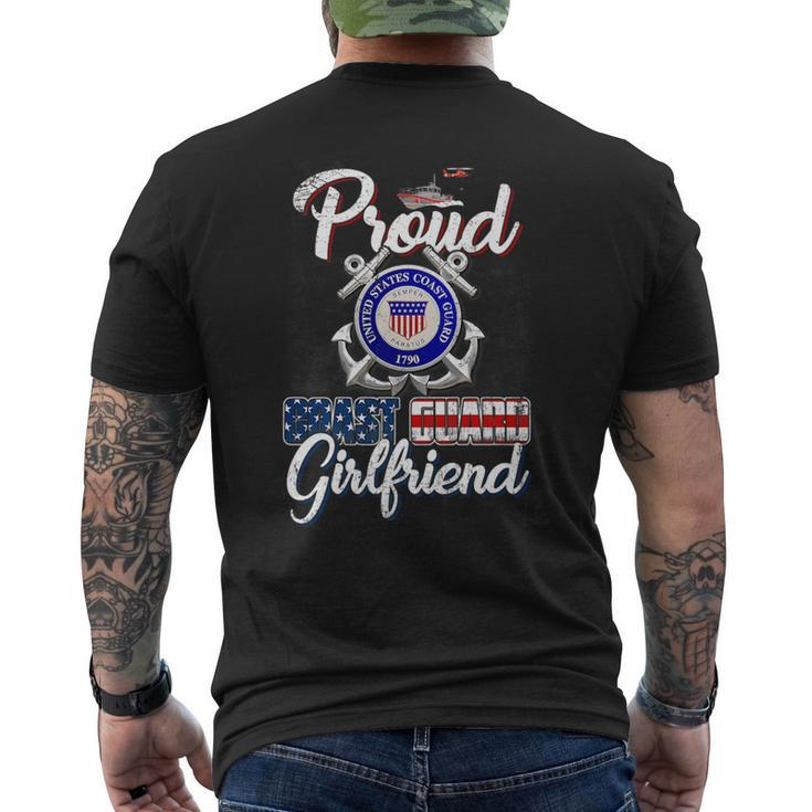 Proud Us Coast Guard Girlfriend Us Military Family Funny Military Gifts Mens Back Print T-shirt