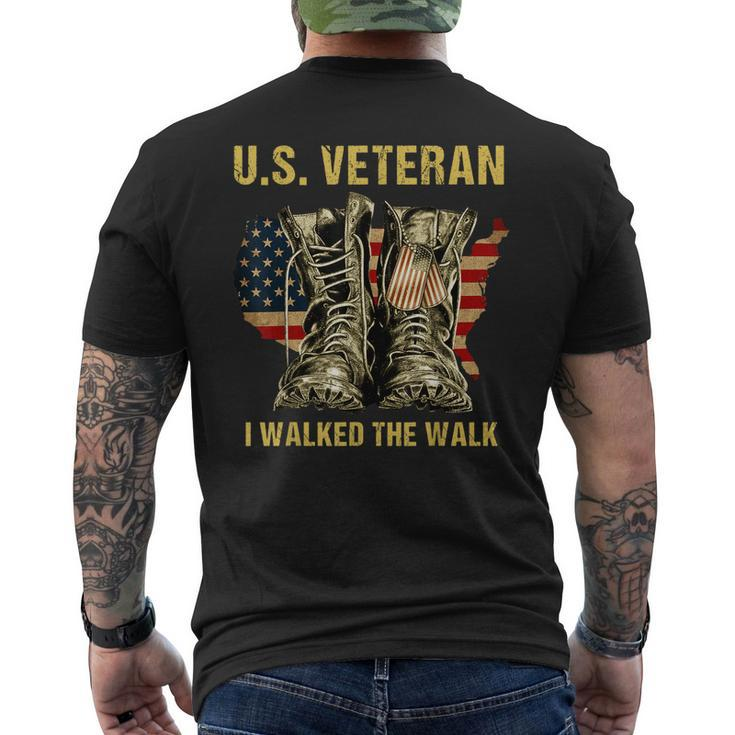 Pround Us Veteran I Walked The Walk Men's Back Print T-shirt