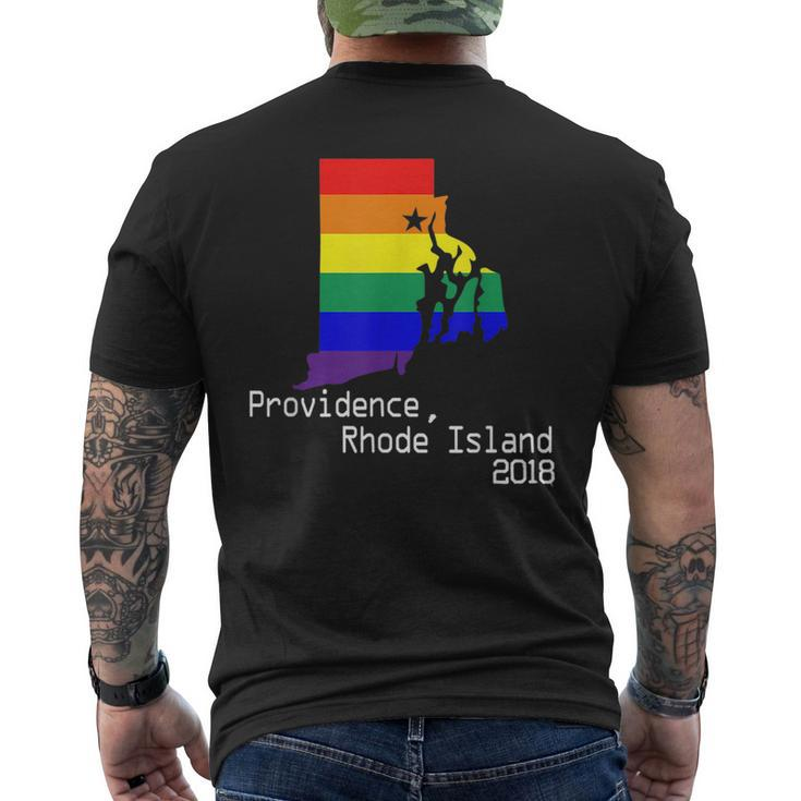 Providence Rhode Island 2018 Lgbt Pride  Gay Pride Mens Back Print T-shirt